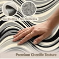 thumbnail image 6 of ODIKA 5'x7' Washable Area Rug Modern Marbled With Boho Swirling Vein Motif Accents Abstract Flowing Dynamic for Guest Room, Lounge, Apartment, Non-Slip Low Profile, Stain Resistant, 6 of 7