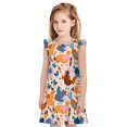 thumbnail image 1 of Balery Cute Chickens Camisón de princesa para niñas, pijama de algodón con mangas abullonadas, suave y bonito.-X-Large, 1 of 6