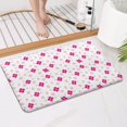 thumbnail image 4 of Pioneer Flower Floral Print Pattern Bathroom Rugs Mat, Non Slip Microfiber Bathroom Rug with Rubber Backing, Soft Mats for Bathroom Floor Tub Shower, 17"x27", 4 of 5