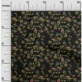 thumbnail image 1 of oneOone Viscose Jersey Black Fabric Flower & Leaves Watercolor Diy Clothing Quilting Fabric Print Fabric By Yard 60 Inch Wide, 1 of 5