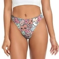 thumbnail image 1 of Fotbe Cartoon Hearts Tanga Sin Costuras para Mujer con Estampado – Panties Invisibles, Transpirables y Cómodos para Uso Diario-Medium, 1 of 6