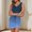 Blue, variant on Women's Sleeveless Long Tank Dresses Comfortable Cold Shoulder Split Evening