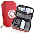 thumbnail image 1 of Nuevo botiquín de primeros auxilios 2023, mini botiquín médico, completo para coche, viajes, oficina, senderismo, deportes, hogar y negocios (rojo), 1 of 5