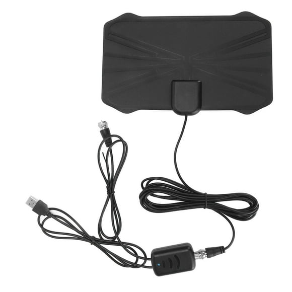 Digital TV Antenna, Amplified HDTV Digital Antenna Multifunction USB Powered High Sensitivity 360 Degree Reception Black for All Old Smart HDTVs