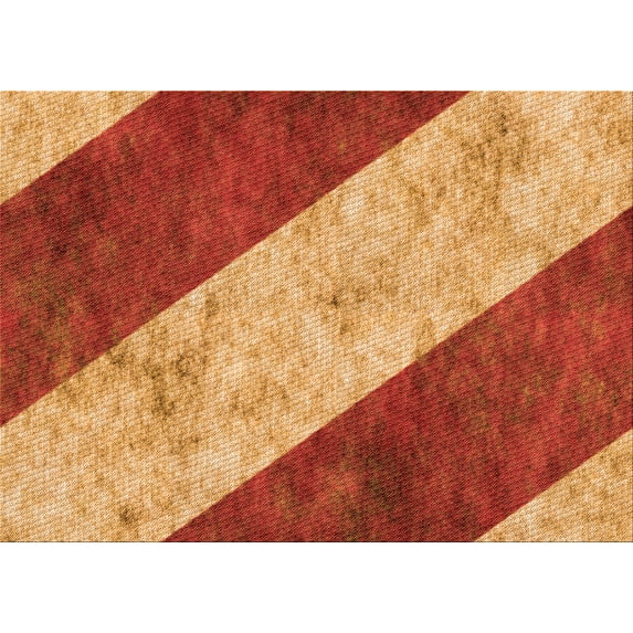 Ahgly Company Indoor Rectangle Patterned Cantaloupe Orange Area Rugs, 4' x 6'