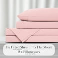 thumbnail image 3 of Southshore Fine Living, Inc. Full Size Pleated Sheet Set, 4-Piece, Microfiber Bed Sheets, Pink, 3 of 9