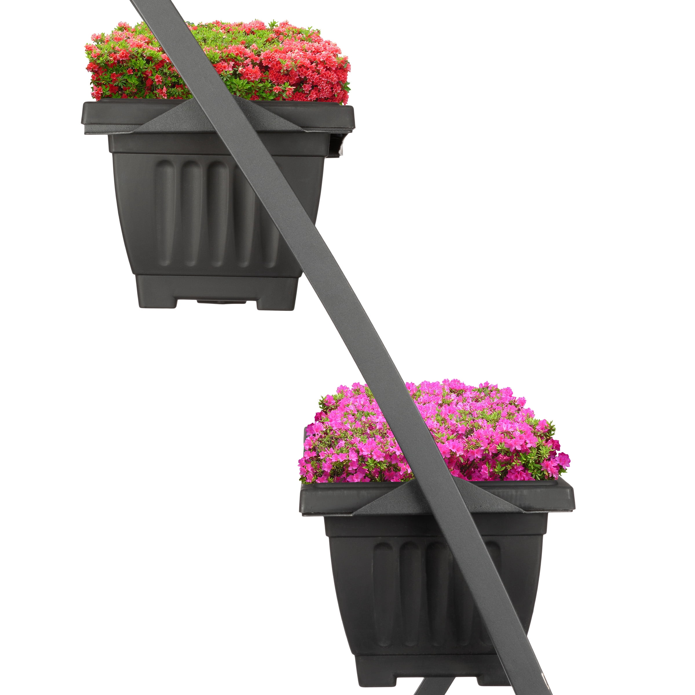 Pure Garden 4 Tier Vertical Garden Planter Raised Garden Beds, Black