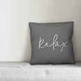 thumbnail image 2 of Creative Products Relax Script Grey and White 16x16 Indoor / Outdoor Pillow, 2 of 2