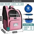 thumbnail image 2 of Mochila Portadora para Perros PetAmi para Gato y Cachorro hasta 8 kg Rosa, 2 of 7