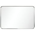 thumbnail image 4 of Empire Art Direct Ultra Stainless Steel Rectangular Wall Mirror Brushed Silver 24" x 36" Silver, 4 of 14
