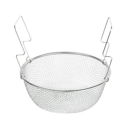 

Fry Basket Stainless Steel Portable Fried Basket Round Fries Chicken Wings Snack Baskets Cook Net Gadgets Utensil Kitchen Tool