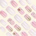 thumbnail image 3 of Uñas Postizas PEPFTG Flores Presionadas Medianas Cuadradas 24 Piezas, 3 of 7