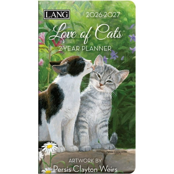 Lang Companies, Love Of Cats 2026 Planner, 3.63'' X 6.5'', Weekly Calendar with Stapled Binding