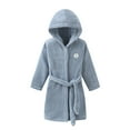 thumbnail image 2 of Esaierr 2-11Y Baby Boys Robe Bathrobe Soft Flannel Bathrobe for Kids Autumn Winter Tether Thick Bathrobe, 2 of 7