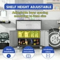 thumbnail image 4 of DKYNDSYN Metal Storage Cabinet with Wheels, Lockable Tool Cabinet with Adjustable Shelf, Rolling Garage Cabinet with 1 Drawer and 2 Doors, 29.5x16.5x34.6 inches, 500 lbs Capacity, Black/Gray, 4 of 7