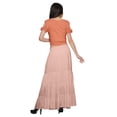 thumbnail image 4 of Moomaya Printed Rayon Cold Shoulder Crop Top And Skirt Ethnic Set For Women, 4 of 6