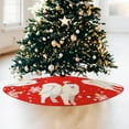 thumbnail image 5 of Christmas Tree Skirt Red Tree Skirts Samoyed Xmas Tree Skirt Tree Mat 48 Inch Dog Winter Christmas Decorations for Home, 5 of 6