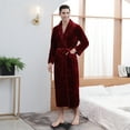 thumbnail image 7 of Fjuchai Fleece Long Robes for Men Women Bathrobe Warm Winter House Robes Lounge Sleep Pajamas M-3XL, 7 of 7