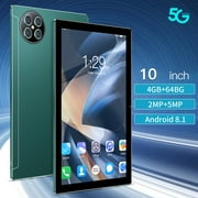 Taicans 10.1 Inch android 10 Tablet,Octa Core 4GB RAM+64GB ROM,5000mAh Battery,FHD+ IPS Screen,SIM/WiFi/GPS,No Ads,Eye Protection Mode for Reading