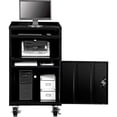 thumbnail image 6 of Mobile Computer Cabinet, Black, 27"W x 24"D x 49-1/4"H, 6 of 7
