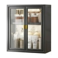 thumbnail image 1 of pitrice Simple Organizer Transparent Waterproof Storage Cabinet For Bathroom Rust And Dirt Resistant Thick black two layers, 1 of 6