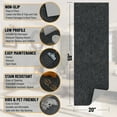 thumbnail image 4 of Ottomanson Non-Slip Hallway Runner Rug 20" x 59" Stain-Resistant Low Pile Carpet for Kitchen, Black, 4 of 13