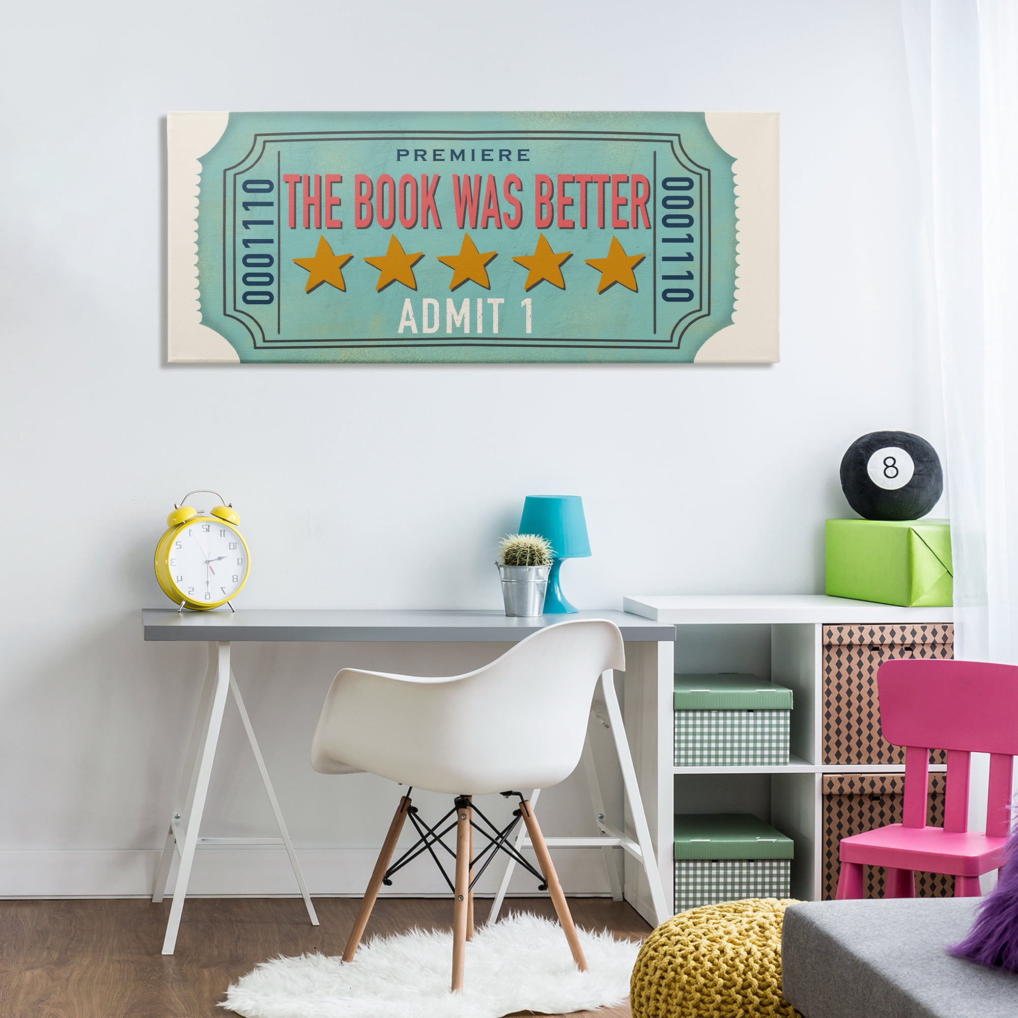 Stupell Industries The Book Was Better Canvas Wall Art, design by Julia Frost