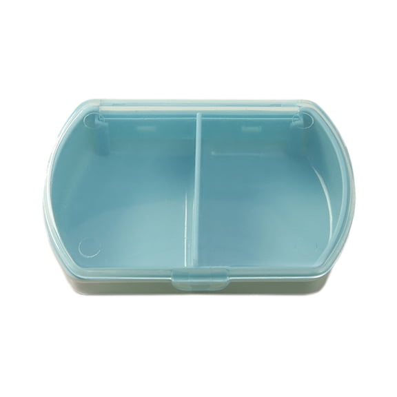 KMMYS Portable Sealed Dispenser Organizer with 6 Compartments, Damp Proof Plastic Box for Vitamins and Pills, Compact and Travel-Friendly
