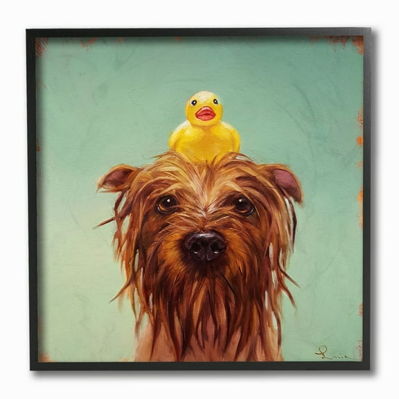 Stupell Home Décor Dog Bath Framed Art Print, by Lucia Heffernan