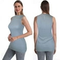 thumbnail image 2 of Sumona Mock Neck Cotton Blend Tank Top Everyday High-neck Women 3 Pack, 2 of 4