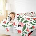 thumbnail image 4 of Castle Fairy Cartoon Ladybird Twin Comforter Sets,Chic Floral Flowers Bedding Set, 4 of 8