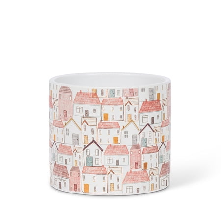 Set of 6 Small Pastel Village Planter
