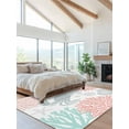 thumbnail image 2 of Summer Area Rug for Bedroom 3x5 Ft Red Orange Crab Coral Seashell Nautical Coastal Ocean Super Soft fuzzy Throw Rug Non-Slip Fluffy Plush Indoor Floor Carpet for Living Room Nursery Home Decor, 2 of 8