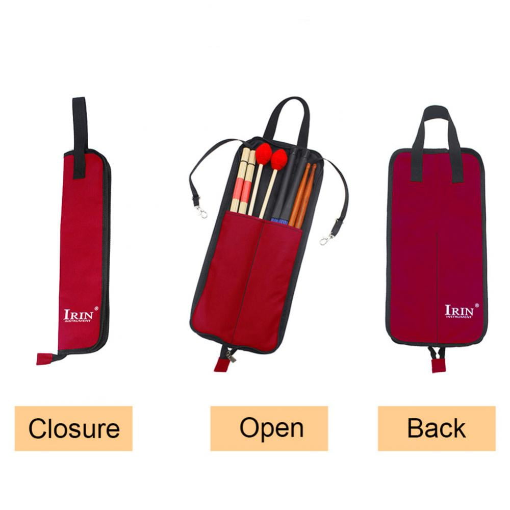 HERCHR Drumstick Case, Drum Stick Storage Hanging Bag Drumstick