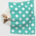 thumbnail image 6 of Pofeuu Teal Turquoise And White Polka Dot Print Puppy Blanket,Dog Blankets,Pet Blanket Cozy Cat Blankets for Indoor Cats, Fuzzy Pet Blanket for Kitten Doggy Dog Blankets-Medium, 6 of 8