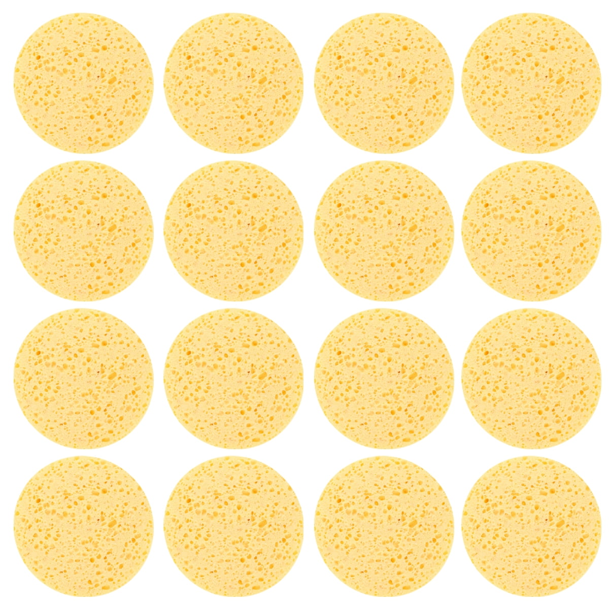 40pcs Natural Sponge Compress Cosmetic Puff Round Facial Washing Sponge Face Care Cleansing Makeup Remover Tools