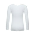 thumbnail image 6 of Sinleey Kids Girls Fleece Thermal Underwear Tops Crew Neck Long Sleeve Base Layer Tops Undershirt Type A White S, 6 of 8