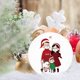 thumbnail image 4 of Adorno de Navidad 2020-Santa Claus entregando regalos, decoración de fiesta de Navidad conjunto de decoración de árbol de Navidad JFHHH pequeña, 4 of 5