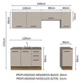 thumbnail image 3 of Cocina Integral Completa Modular Madesa Luna 240cm MC, 3 of 7