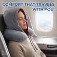 thumbnail image 2 of Sealy Gel Infused  Memory Foam Travel Pillow, Gray and Red, 2 of 8