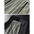 thumbnail image 4 of Summe Men's Sweatpants Breathable Nylon Spandex Sportswear Zip Pockets Straight Trousers Male Long Casual Track Pants 8XL, 4 of 6