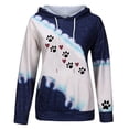thumbnail image 4 of DDAPJ pyju Dog Mom Hooded Sweatshirt for Women ,Casual Long Sleeve Drawstring Hoodie Cute Footprint Graphic Pullover Tops with Pocket - 3XL, 4 of 4