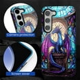 thumbnail image 7 of FKBRCL4U Compatible with Samsung Galaxy S24 FE Case Blue Purple Diamond Dragon Stained Glass Pattern for Girl Full Body Design Soft Silicone Drop Shock Scratch Protection, 7 of 7
