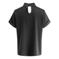 thumbnail image 5 of vigerkar Women's Dressy Business Casual Blouses Short Sleeve Tops Summer Outfits Pleated Work Shirts (Black, XL), 5 of 7