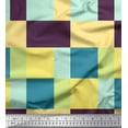 thumbnail image 1 of Soimoi Japan Crepe Satin Fabric Geometric Color Block Print Fabric by Yard 42 Inch Wide, 1 of 1