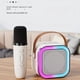 thumbnail image 2 of Máquina de karaoke portátil Mini con 2 micrófonos inalámbricos - Recargable a través de USB, altavoz inalámbrico para fiestas de cumpleaños de adolescentes y diversión familiar, 2 of 8