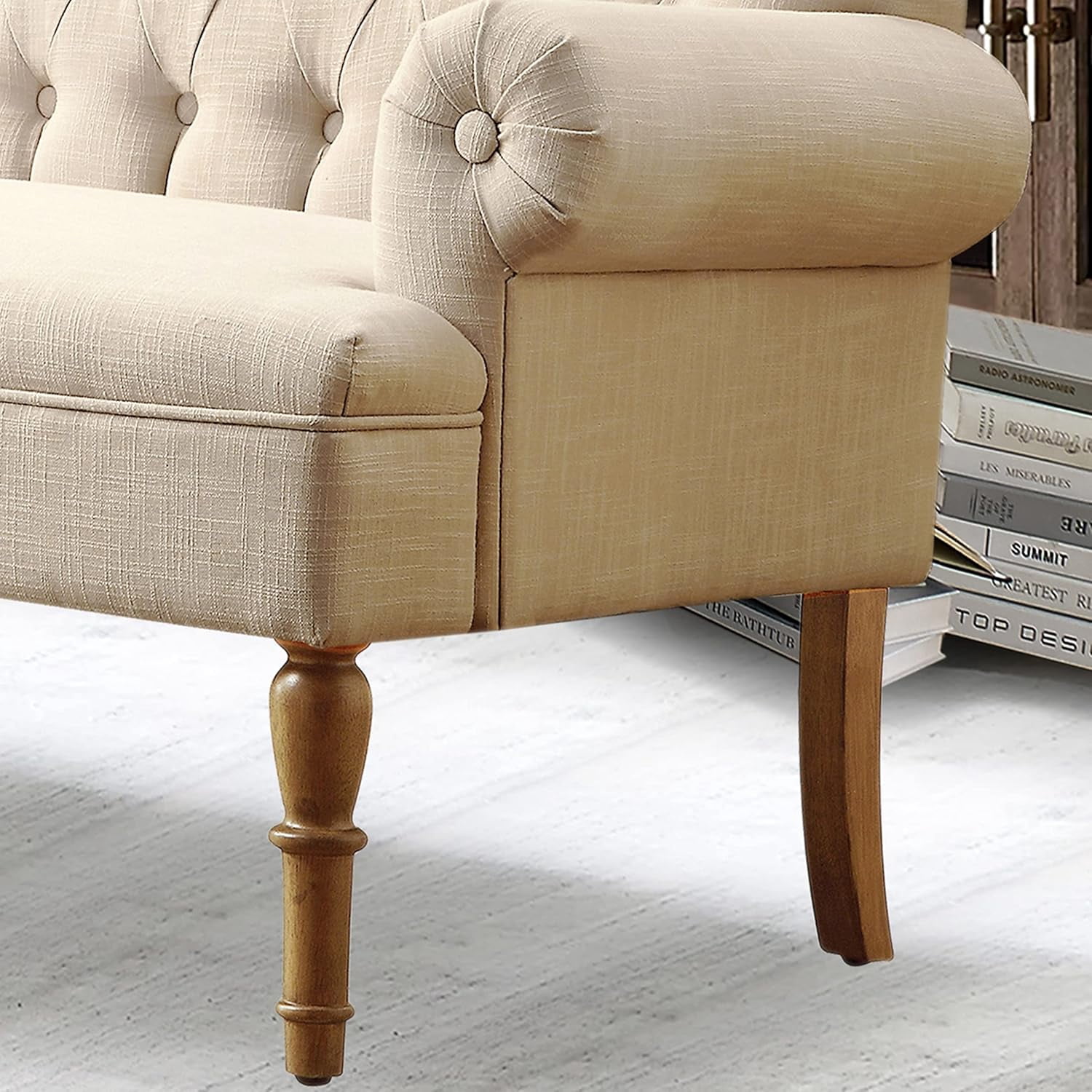 SENCHO GINSYTALIOR 59" W Loveseat Sofa, Mid Century Modern Decor Love Seat Couches for Living Room, Button Tufted Upholstered Small Couch for Bedroom