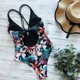 thumbnail image 5 of Gibobby Trajes de Baño Mujer Completos Conjunto de tankinis de traje de baño de una pieza alta con estampado de escote tropical abierto en la cintura tra(Negro,M), 5 of 5