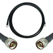Bolton400 50-ohm N-Male to N-Male Black Coax Cable - Low Loss Coaxial LMR400 Spec (10ft N-Male to N-Male)