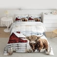 thumbnail image 2 of Homewish Highland Bull Bedding Comforter Set 2pcs for Female Men,Vintage Cabin Cottage Twin Comforter Sets Microfiber,Farmhouse Animal Breathable Bedding Set,Luxury Bedroom Decor,Reversible, 2 of 8